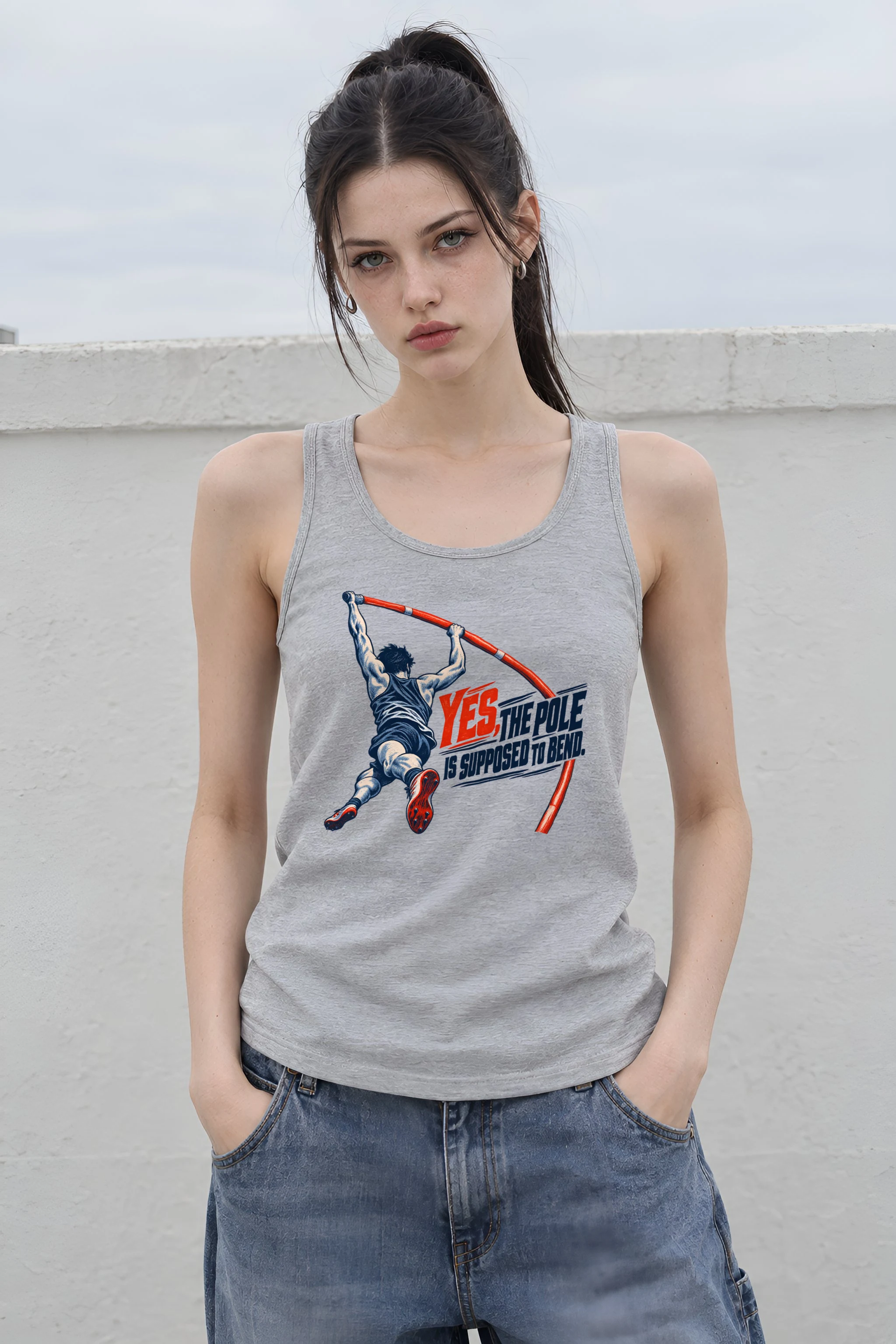 "Yes, The Pole Is Supposed to Bend" Unisex Jersey Tank