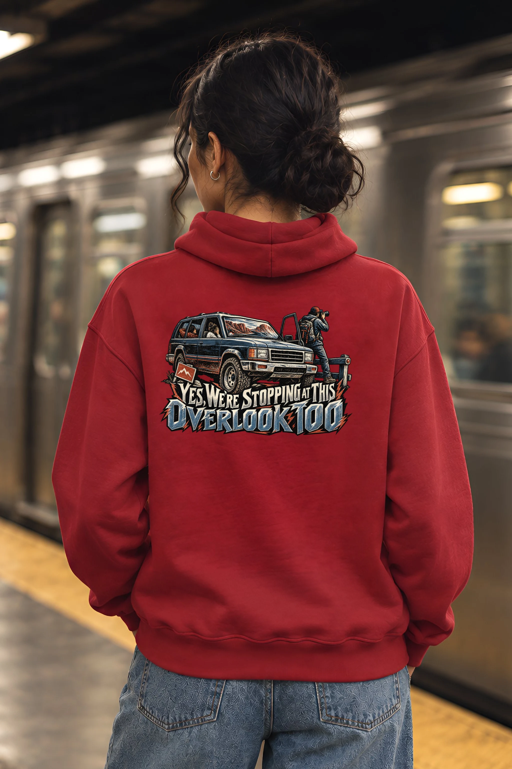 "Yes, We're Stopping at This Overlook Too" Heavy Blend Unisex Pullover Hoodie