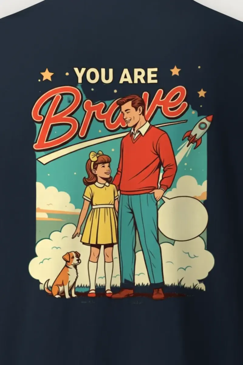"You Are Brave" Heavyweight Unisex Crewneck T-shirt