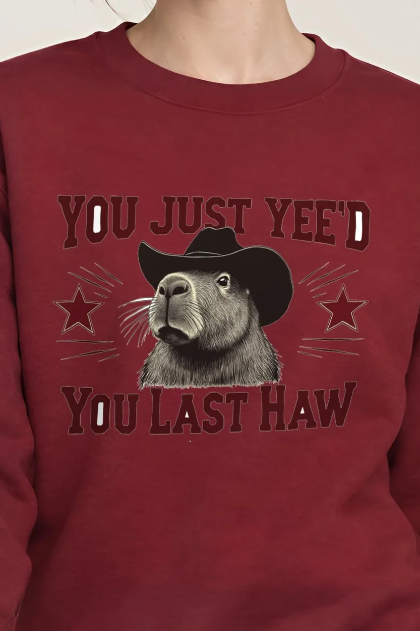 "You Just Yee’d" 1 Crewneck Sweatshirt - the graphic up close