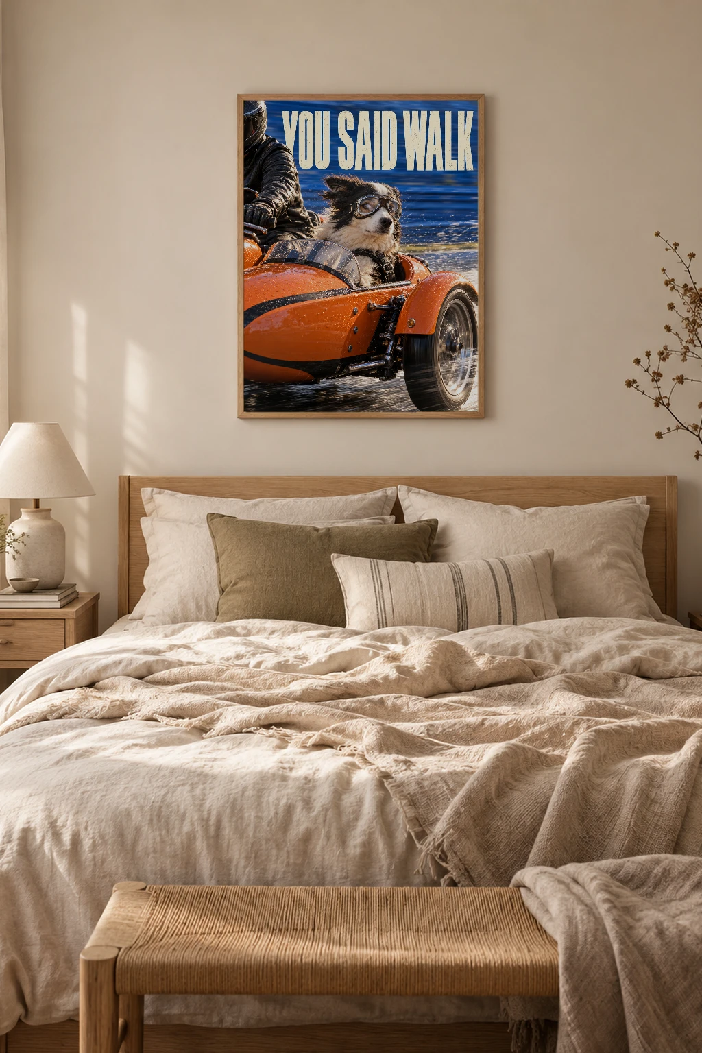 "You Said Walk" Premium Wooden Framed Poster