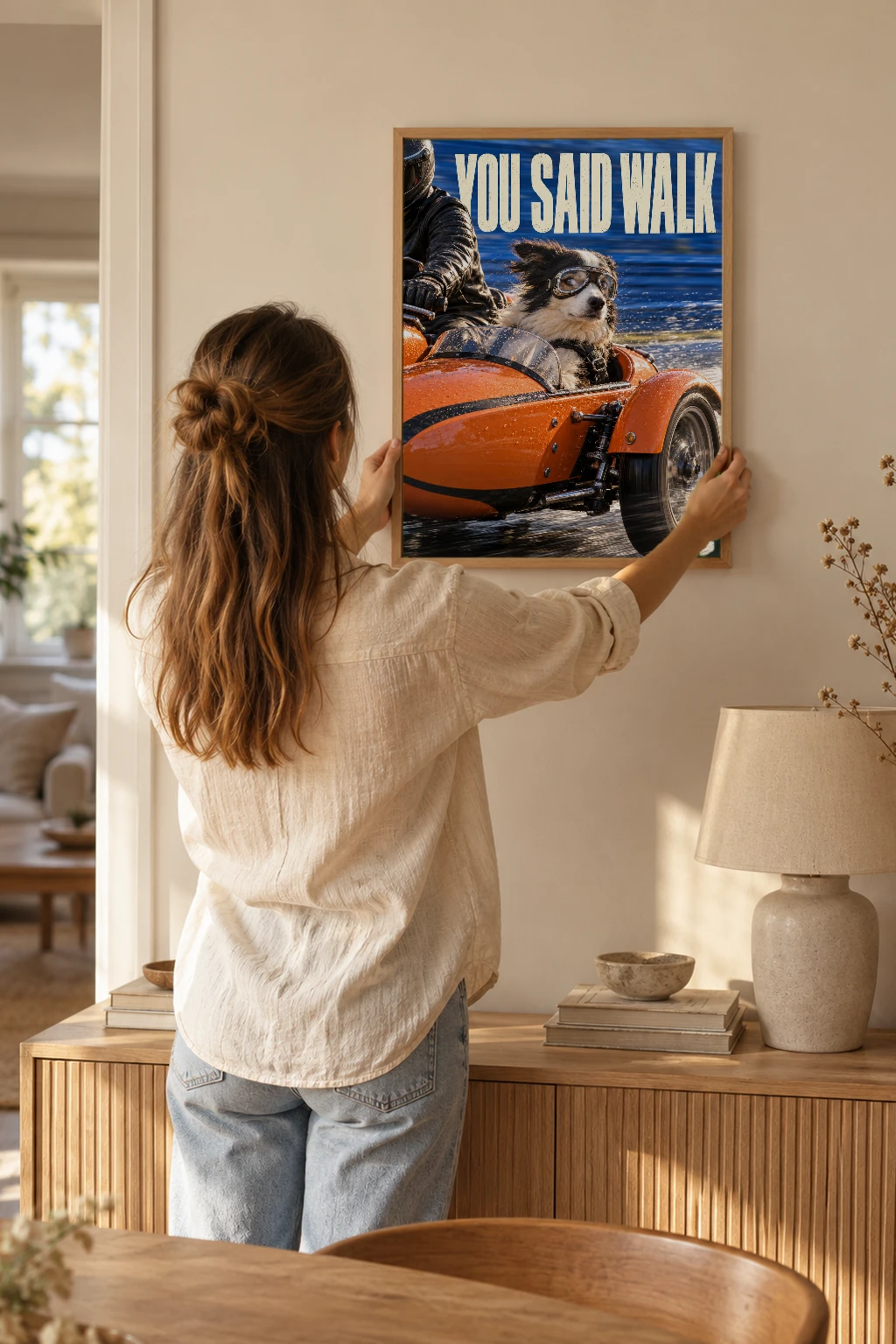 "You Said Walk" Premium Wooden Framed Poster