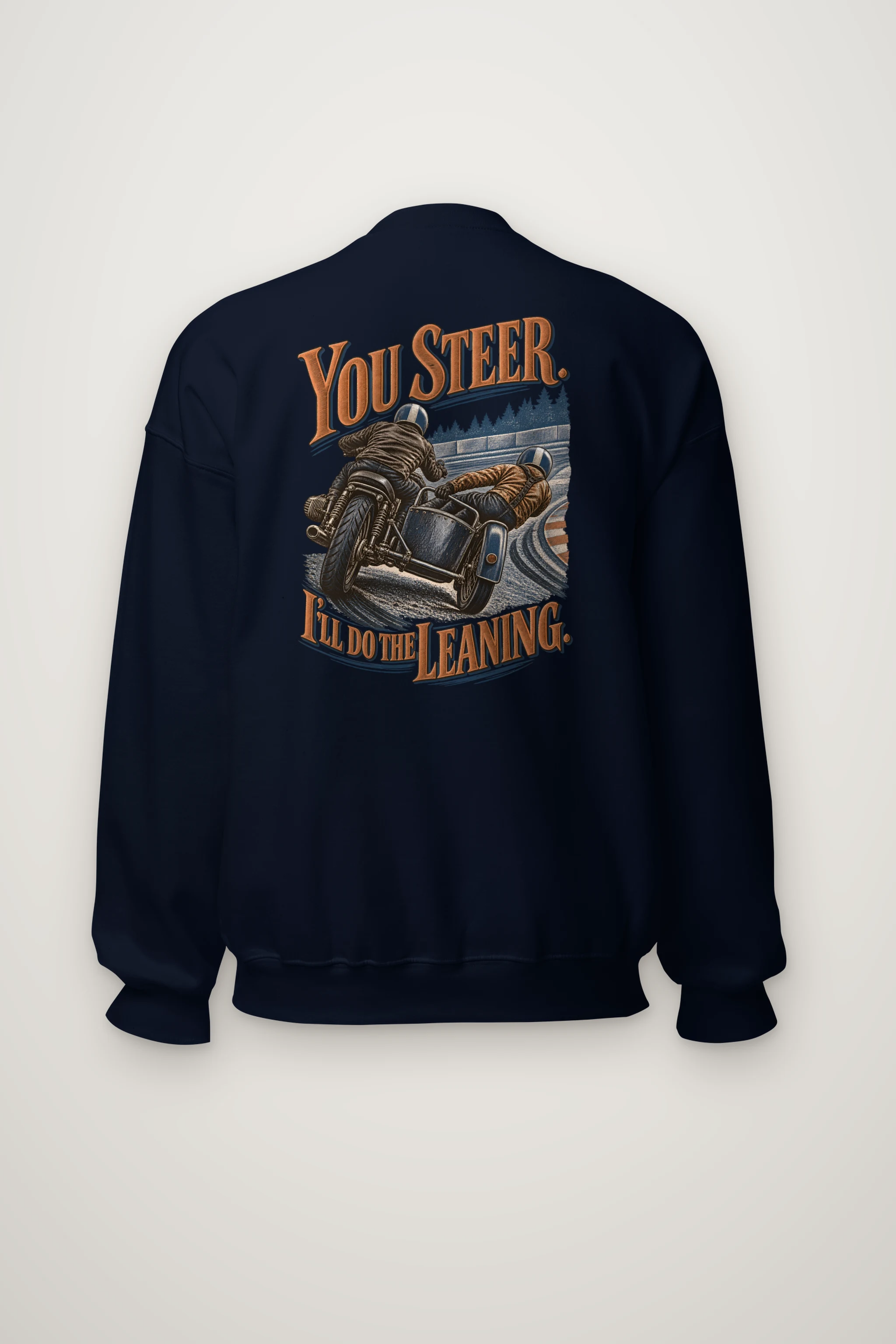 "You Steer, I'll Do the Leaning" Heavy Blend Unisex Crewneck Sweatshirt
