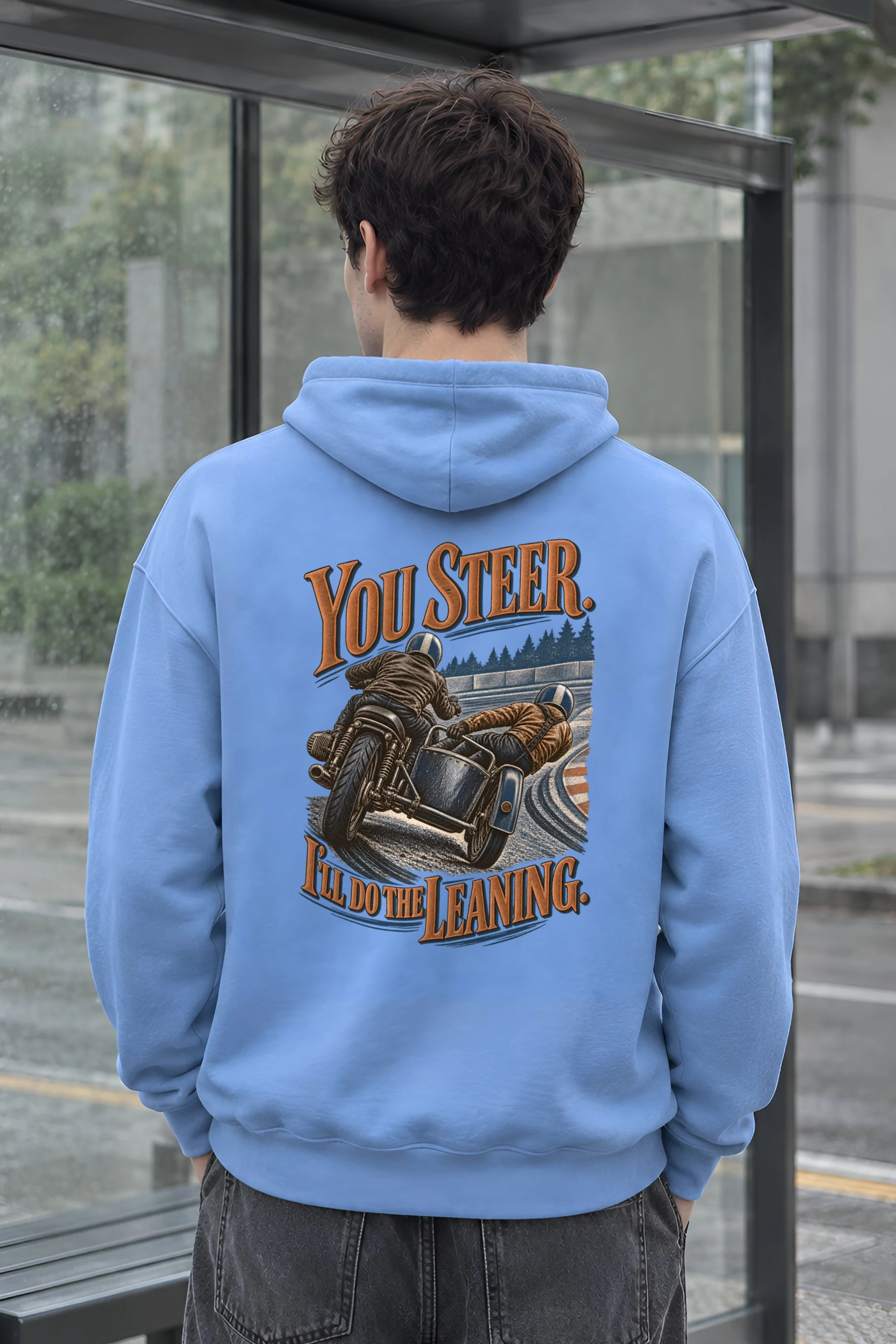 "You Steer I'll Do The Leaning" Heavy Blend Unisex Pullover Hoodie