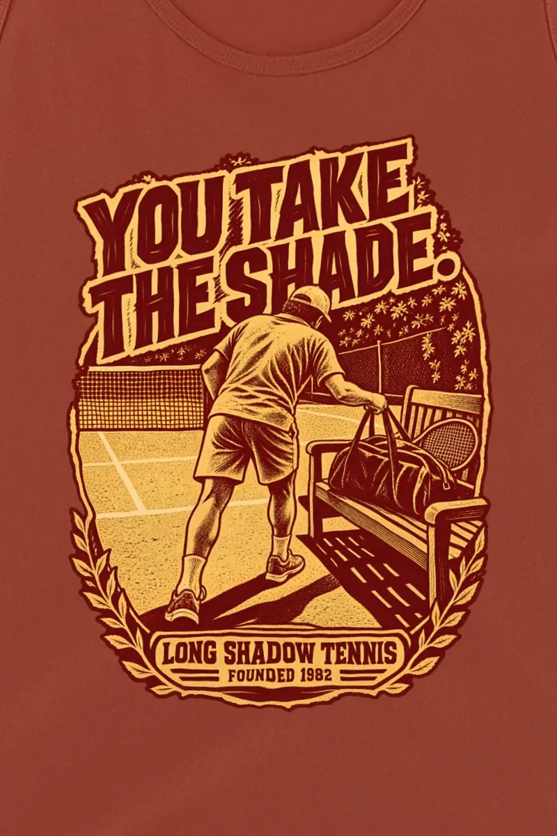 "You Take the Shade" Unisex Jersey Tank - the graphic up close