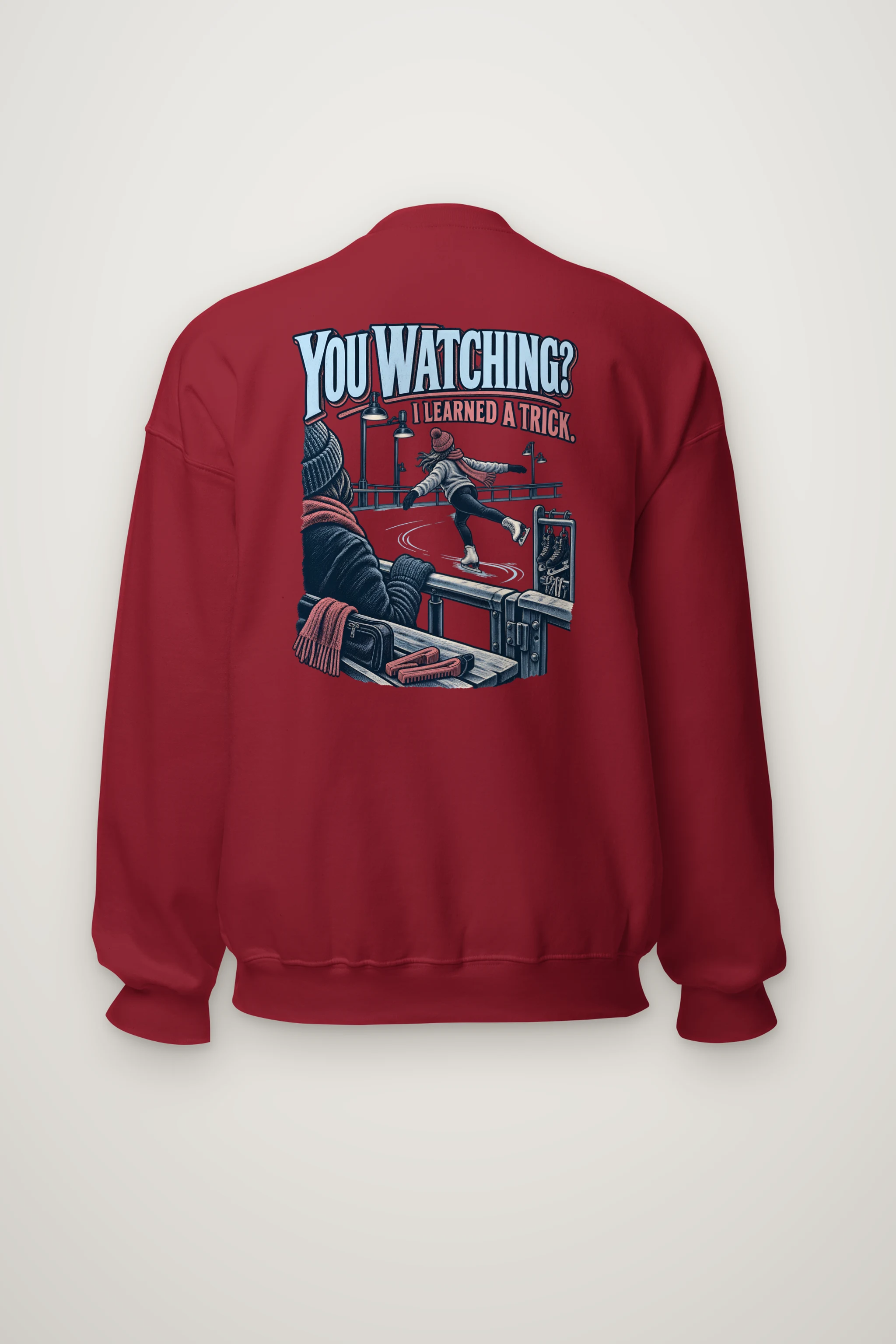 "You Watching? I Learned a Trick" Heavy Blend Unisex Crewneck Sweatshirt