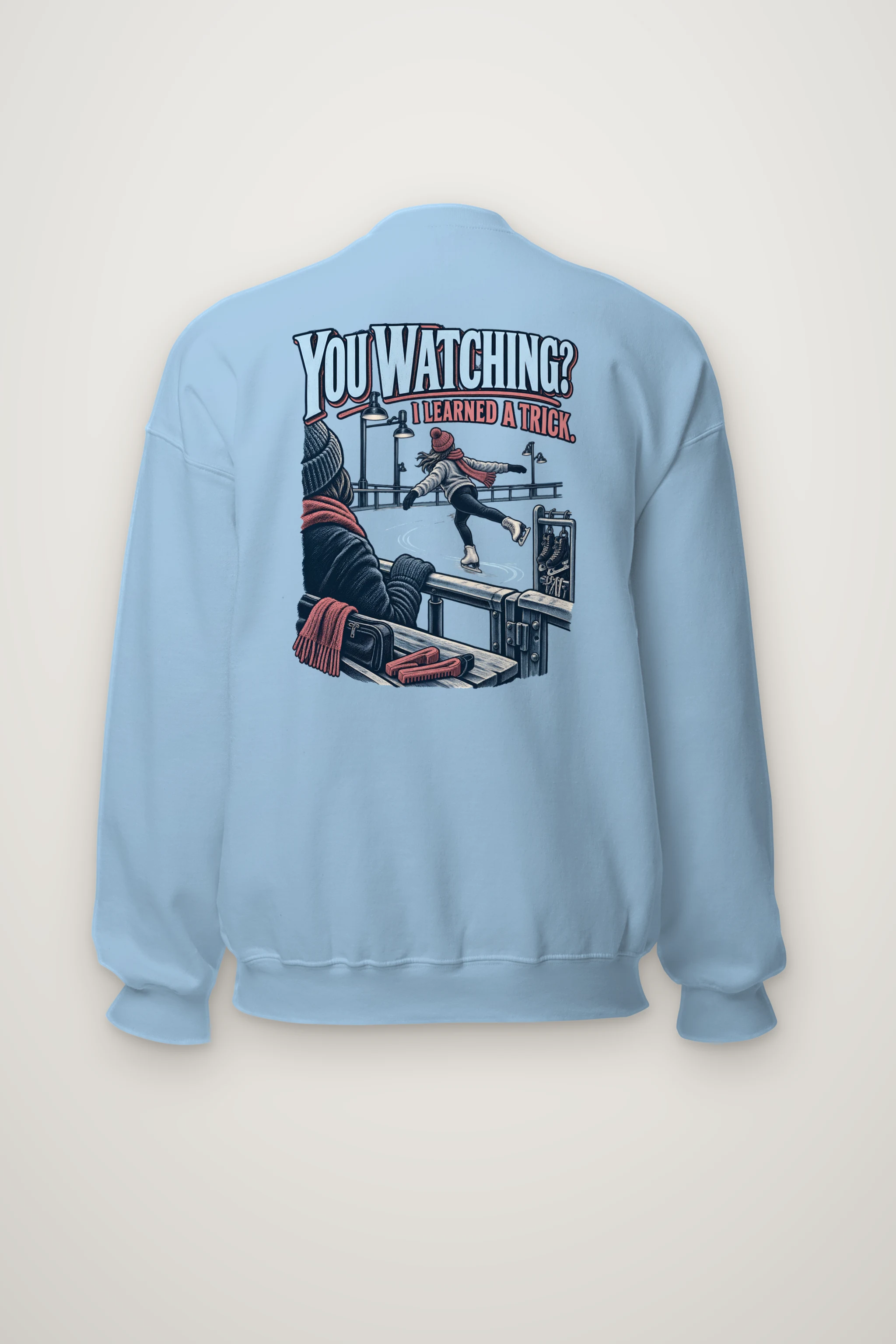 "You Watching? I Learned a Trick" Heavy Blend Unisex Crewneck Sweatshirt