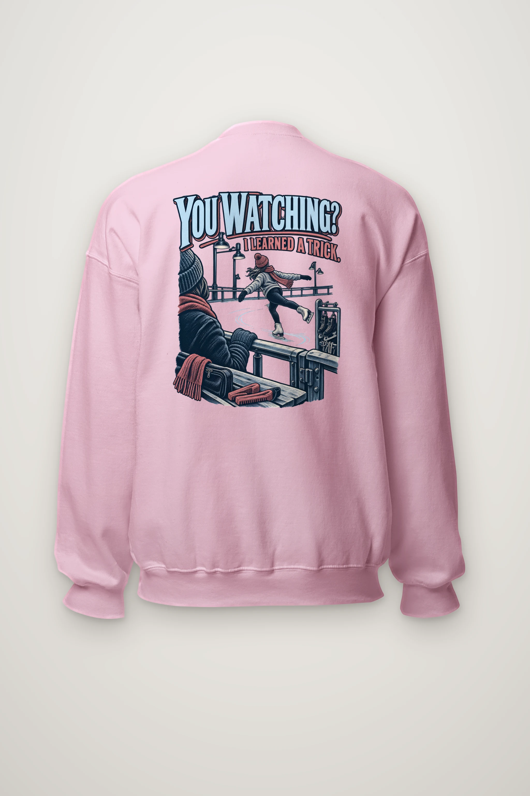 "You Watching? I Learned a Trick" Heavy Blend Unisex Crewneck Sweatshirt