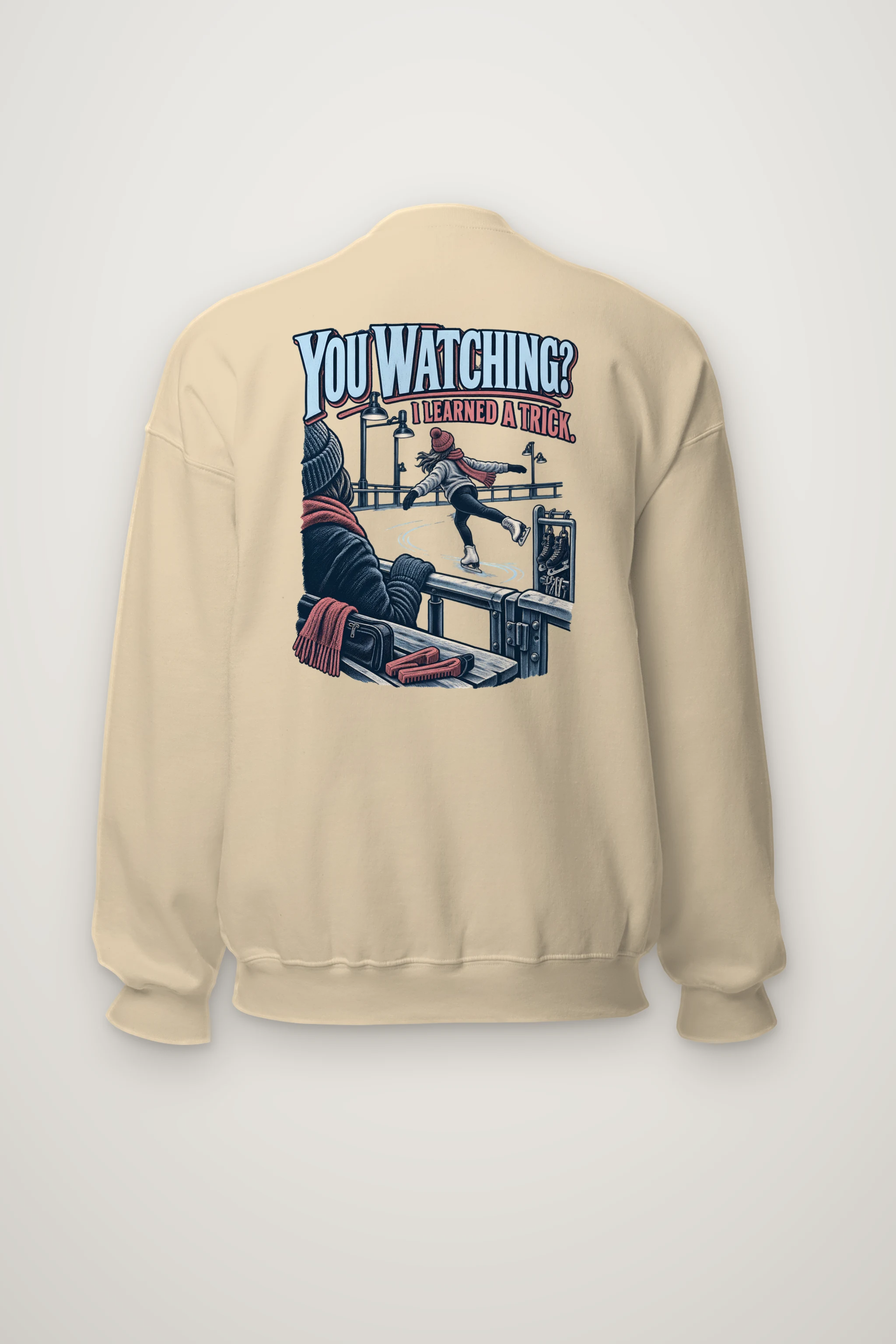 "You Watching? I Learned a Trick" Heavy Blend Unisex Crewneck Sweatshirt