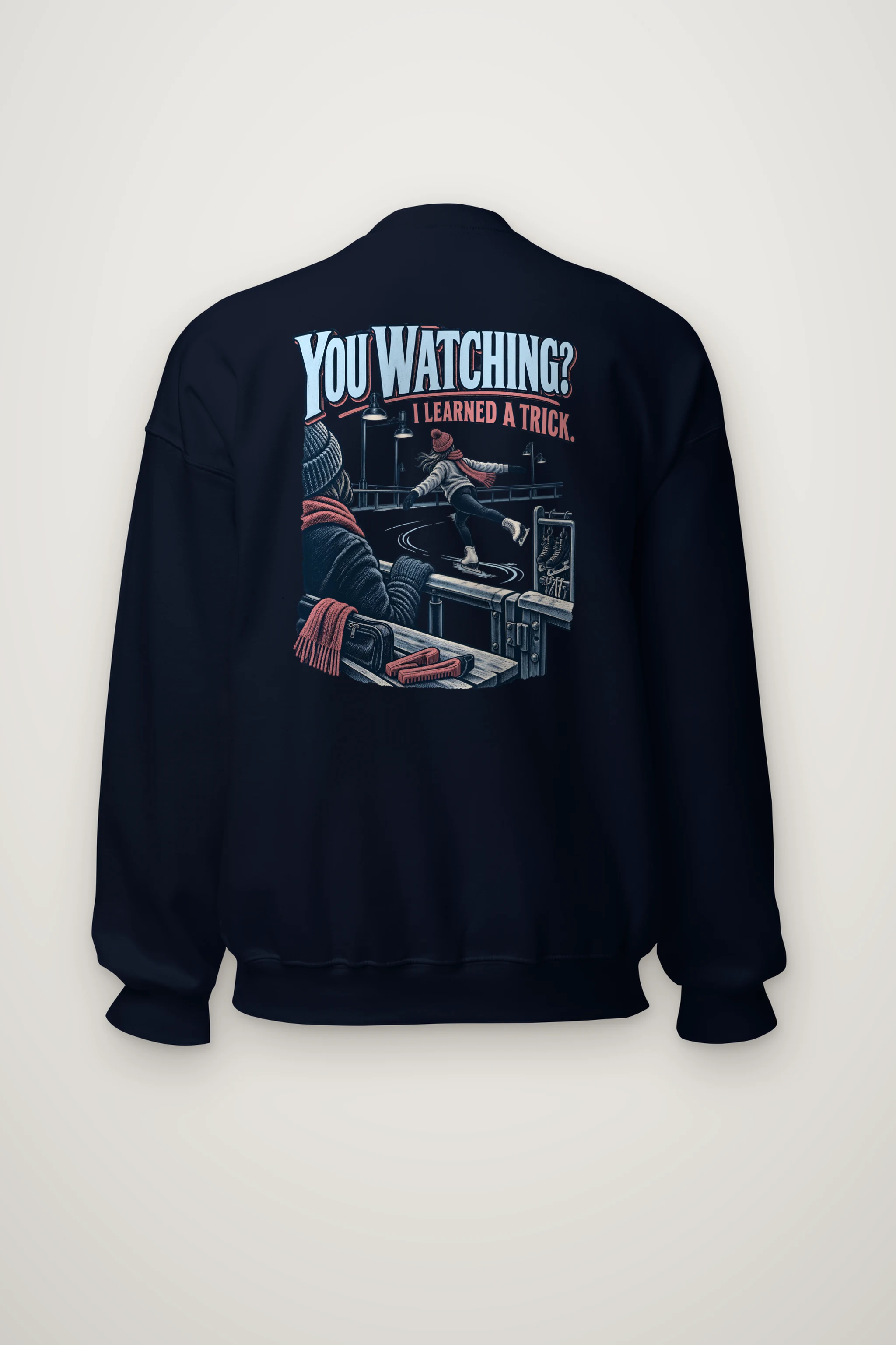 "You Watching? I Learned a Trick" Heavy Blend Unisex Crewneck Sweatshirt