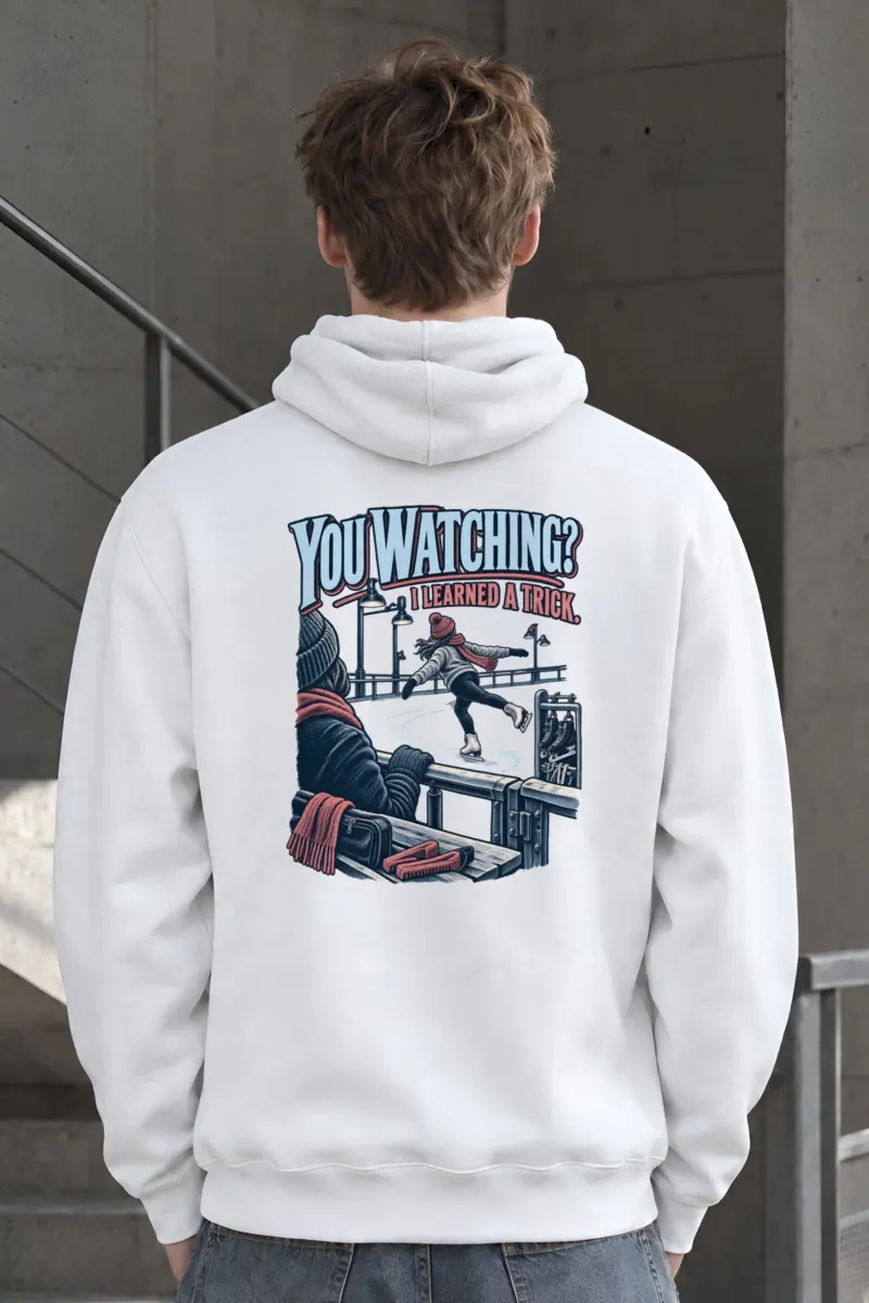 “You Watching? I Learned a Trick” Heavy Blend Unisex Pullover Hoodie