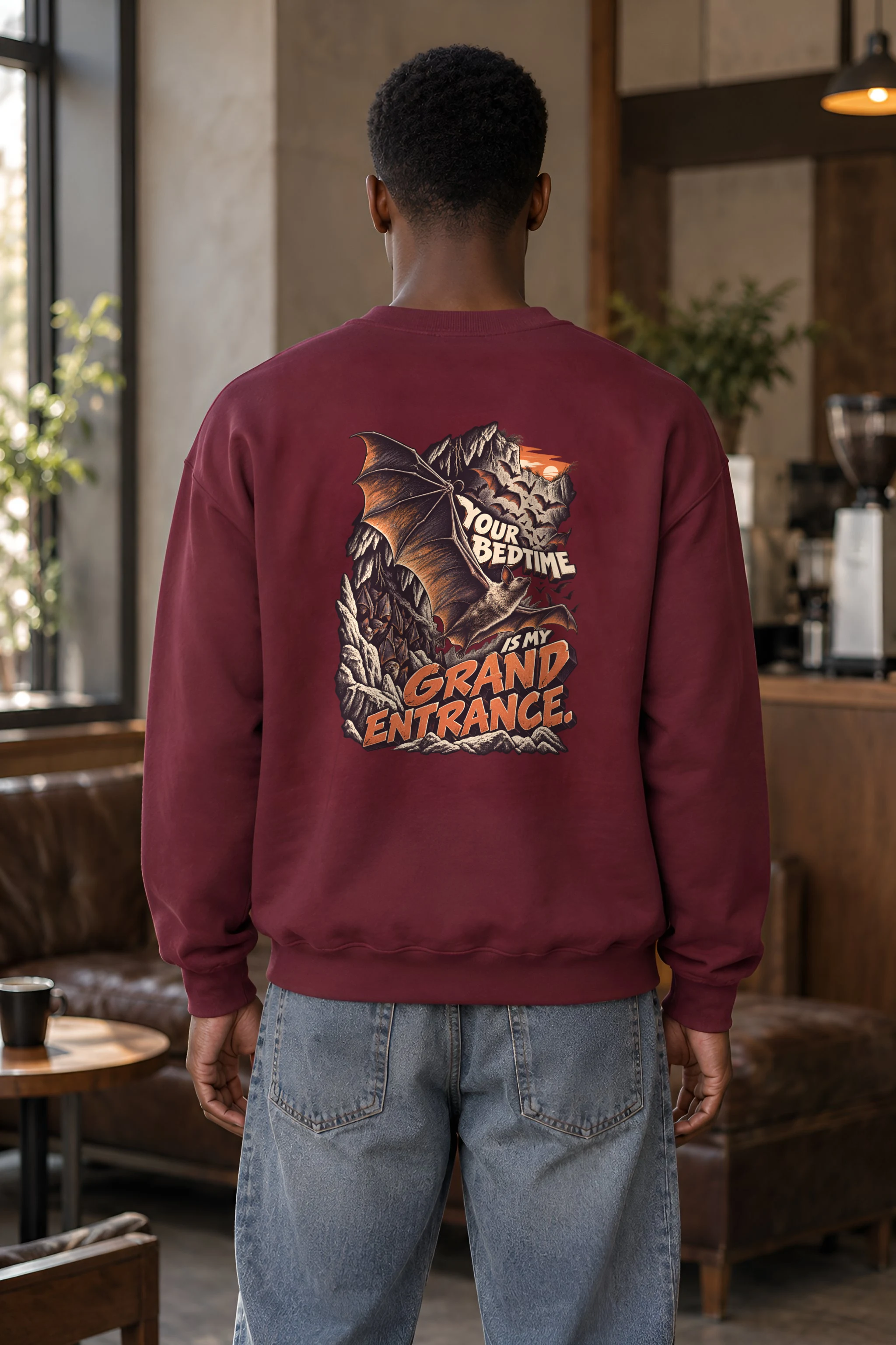 "Your Bedtime Is My Grand Entrance" Heavy Blend Unisex Crewneck Sweatshirt