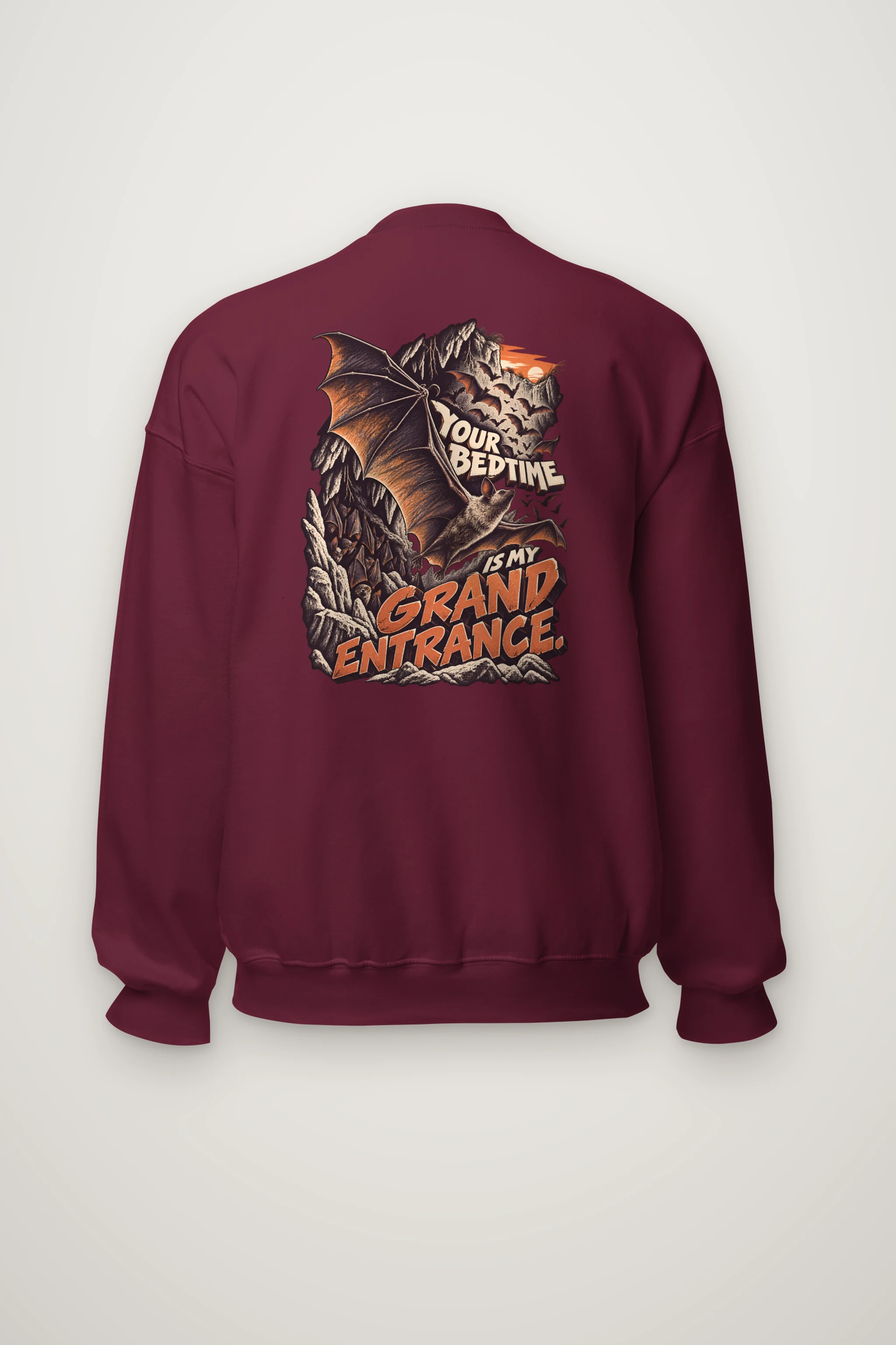 "Your Bedtime Is My Grand Entrance" Heavy Blend Unisex Crewneck Sweatshirt