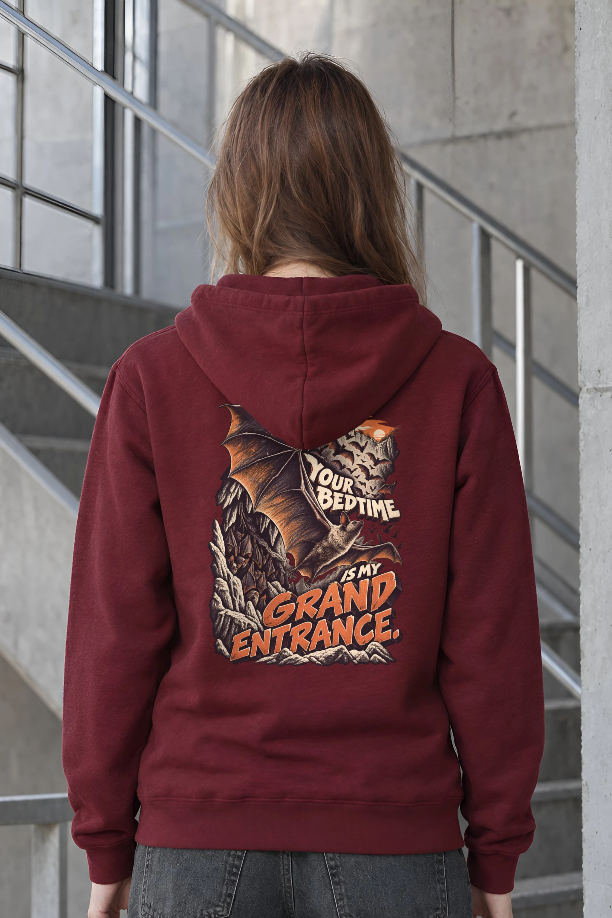 "Your Bedtime Is My Grand Entrance" Heavy Blend Unisex Pullover Hoodie