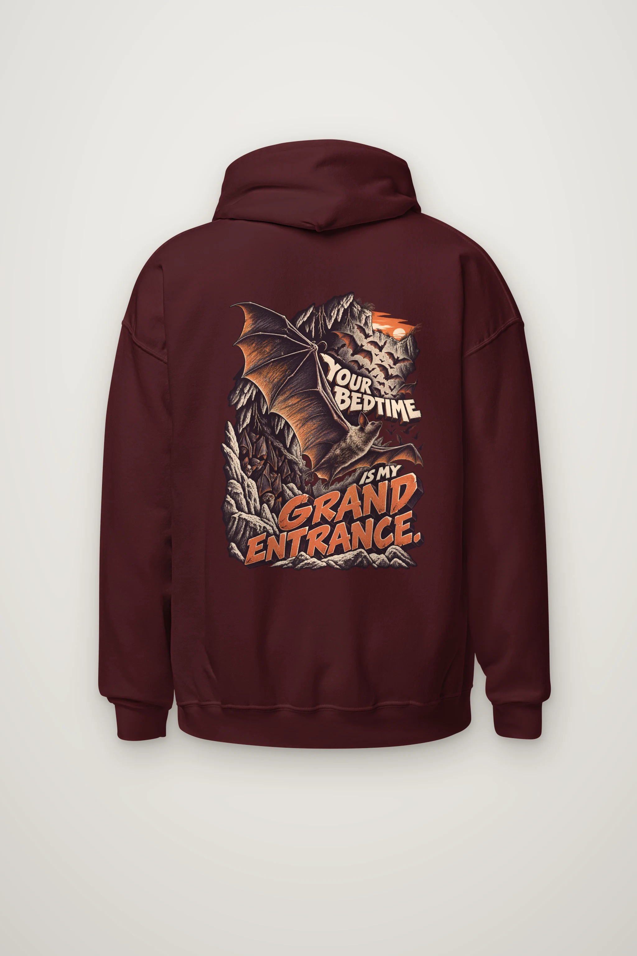 "Your Bedtime Is My Grand Entrance" Heavy Blend Unisex Pullover Hoodie