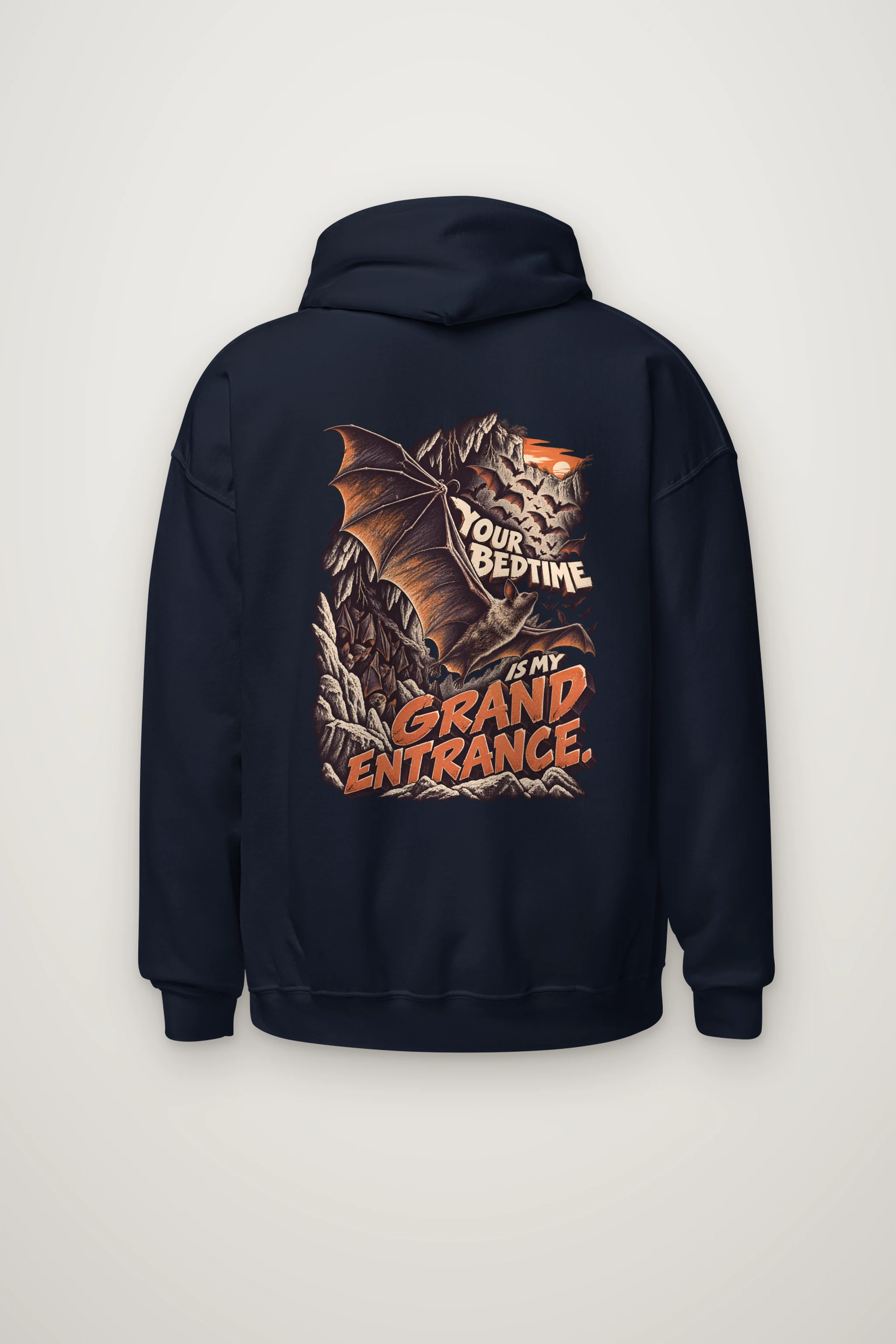"Your Bedtime Is My Grand Entrance" Heavy Blend Unisex Pullover Hoodie