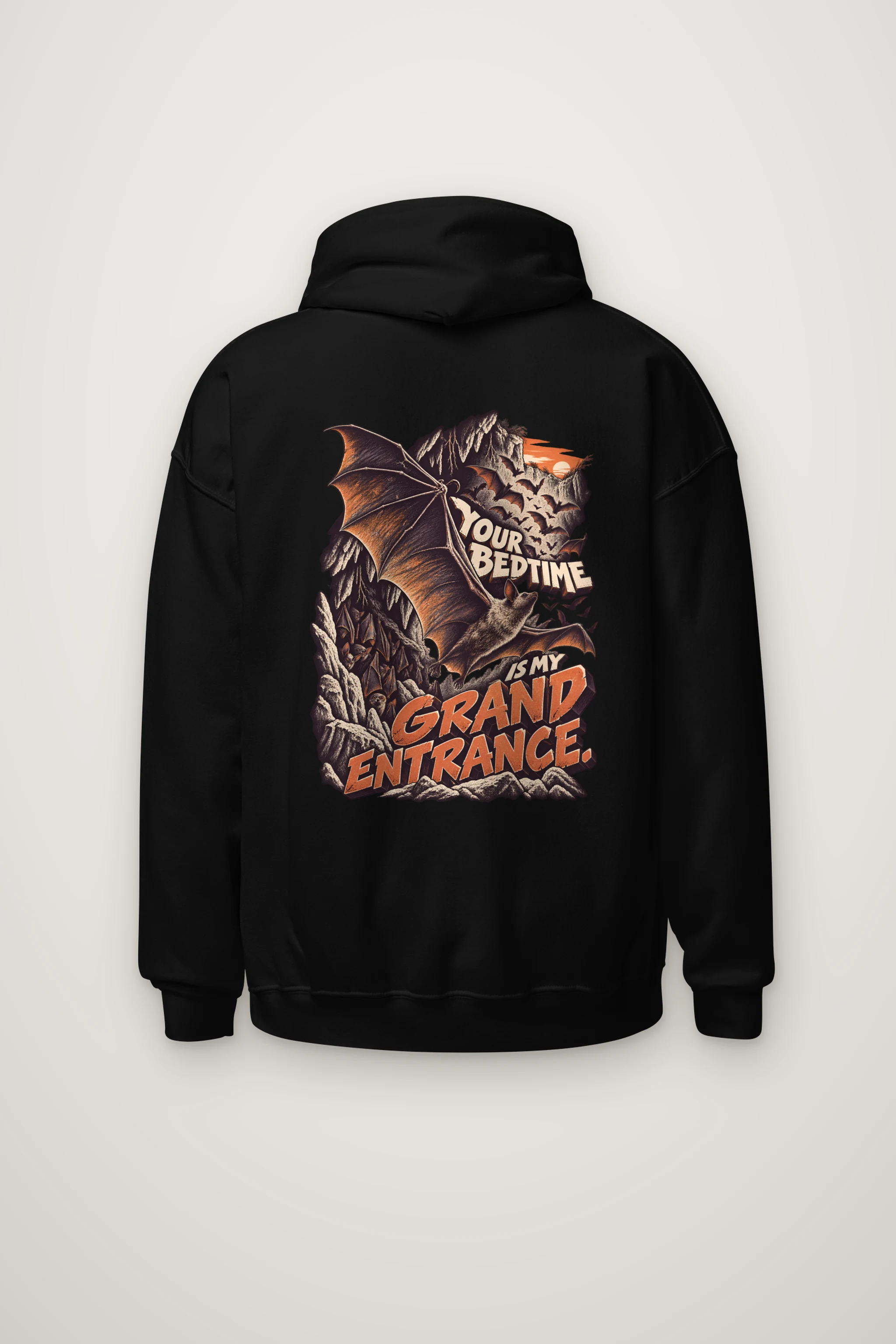 "Your Bedtime Is My Grand Entrance" Heavy Blend Unisex Pullover Hoodie