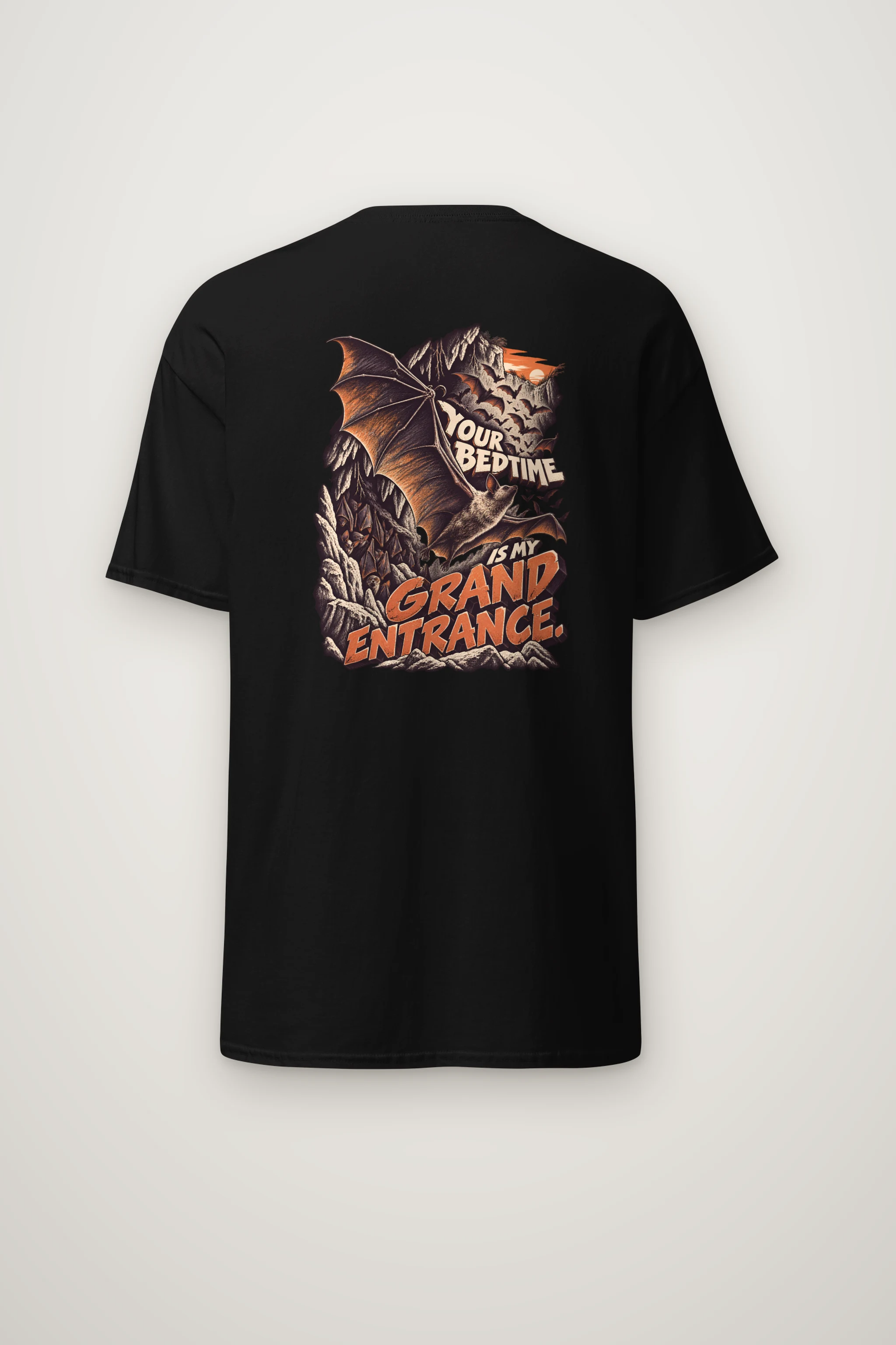 "Your Bedtime Is My Grand Entrance" Heavyweight Unisex Crewneck T-shirt