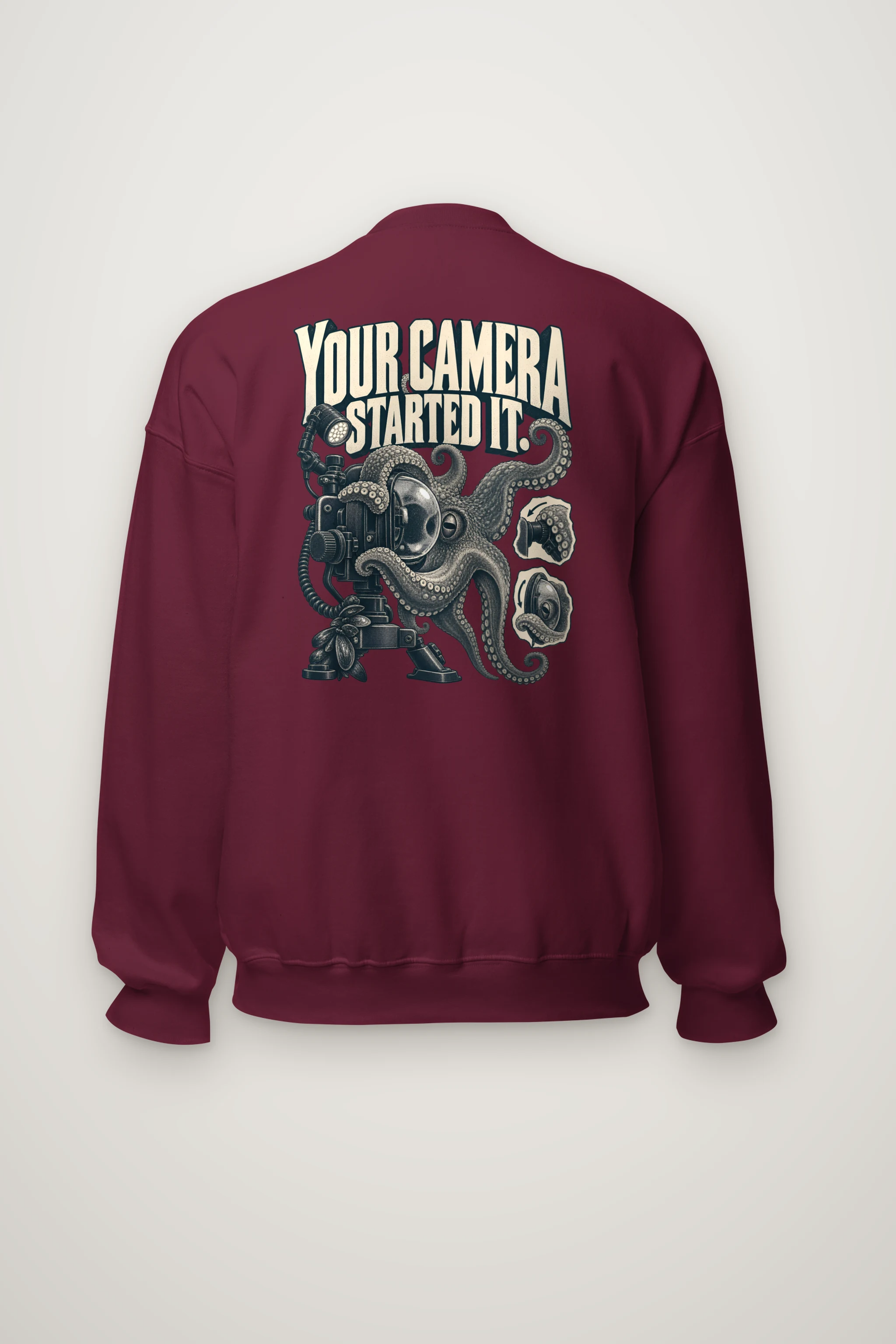 "Your Camera Started It" Heavy Blend Unisex Crewneck Sweatshirt