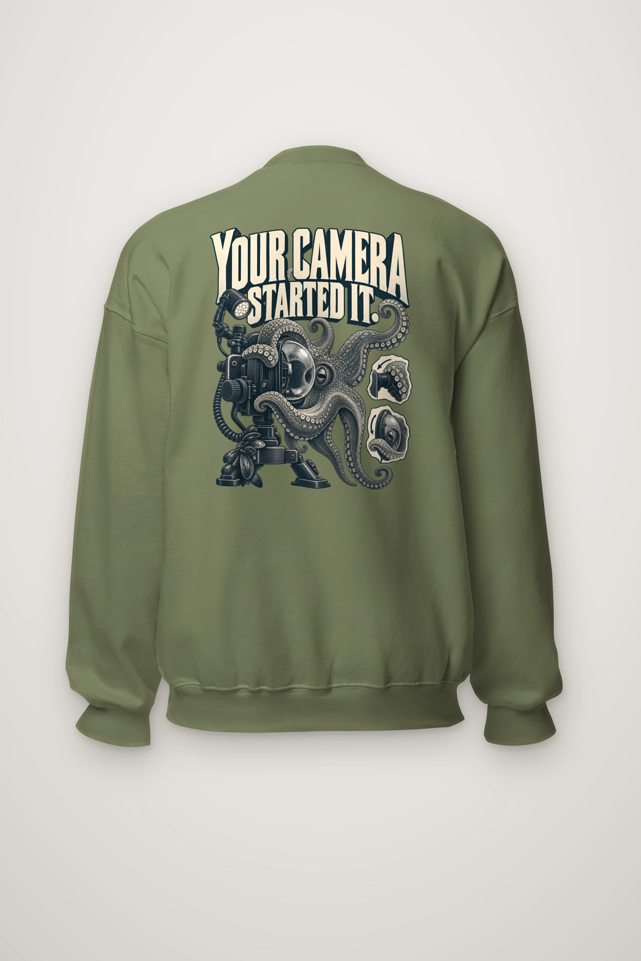 "Your Camera Started It" Heavy Blend Unisex Crewneck Sweatshirt