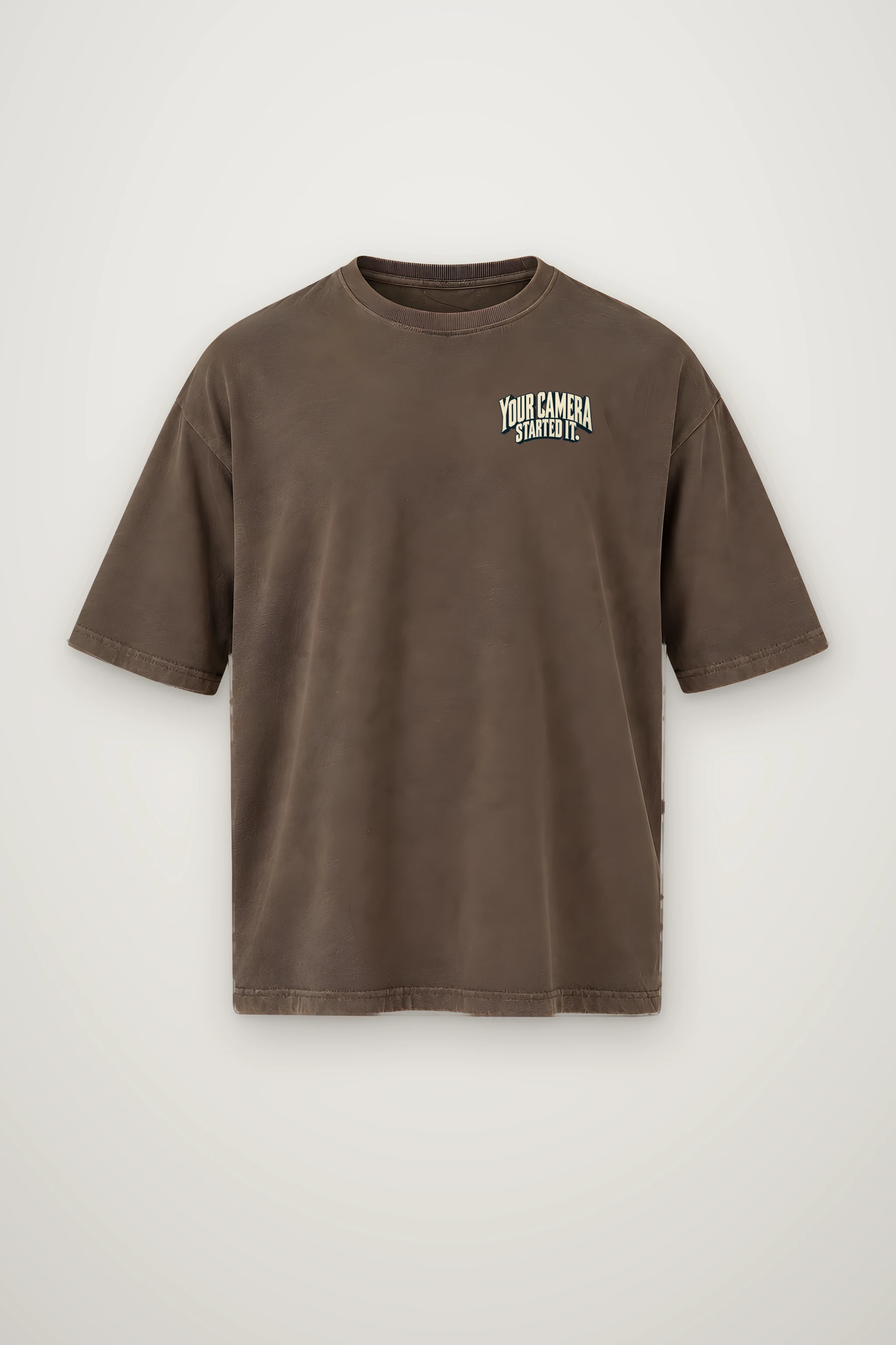"Your Camera Started It" Men's Oversized Heavyweight Crewneck T-Shirt