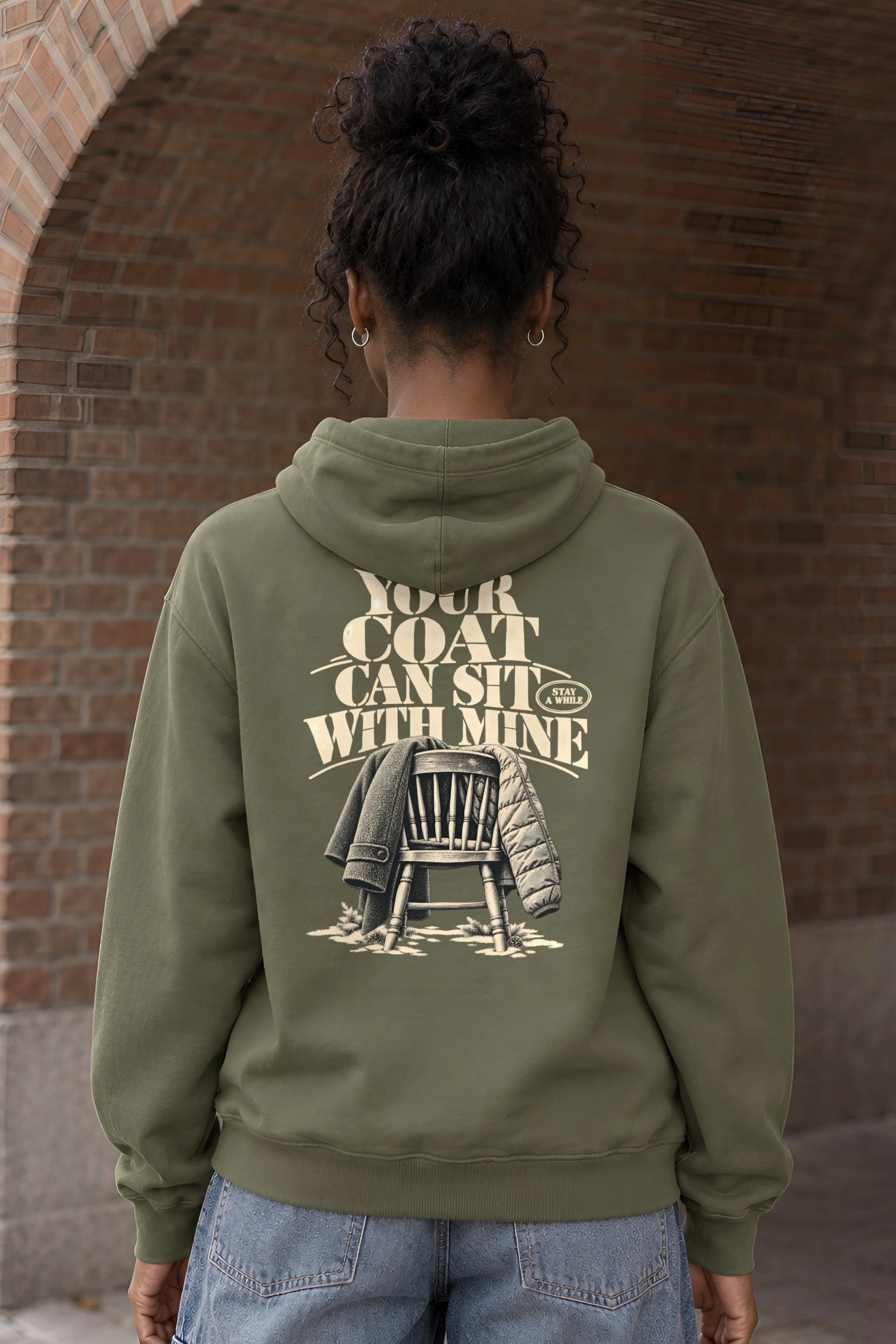 "Your Coat With Mine" Heavy Blend Unisex Pullover Hoodie