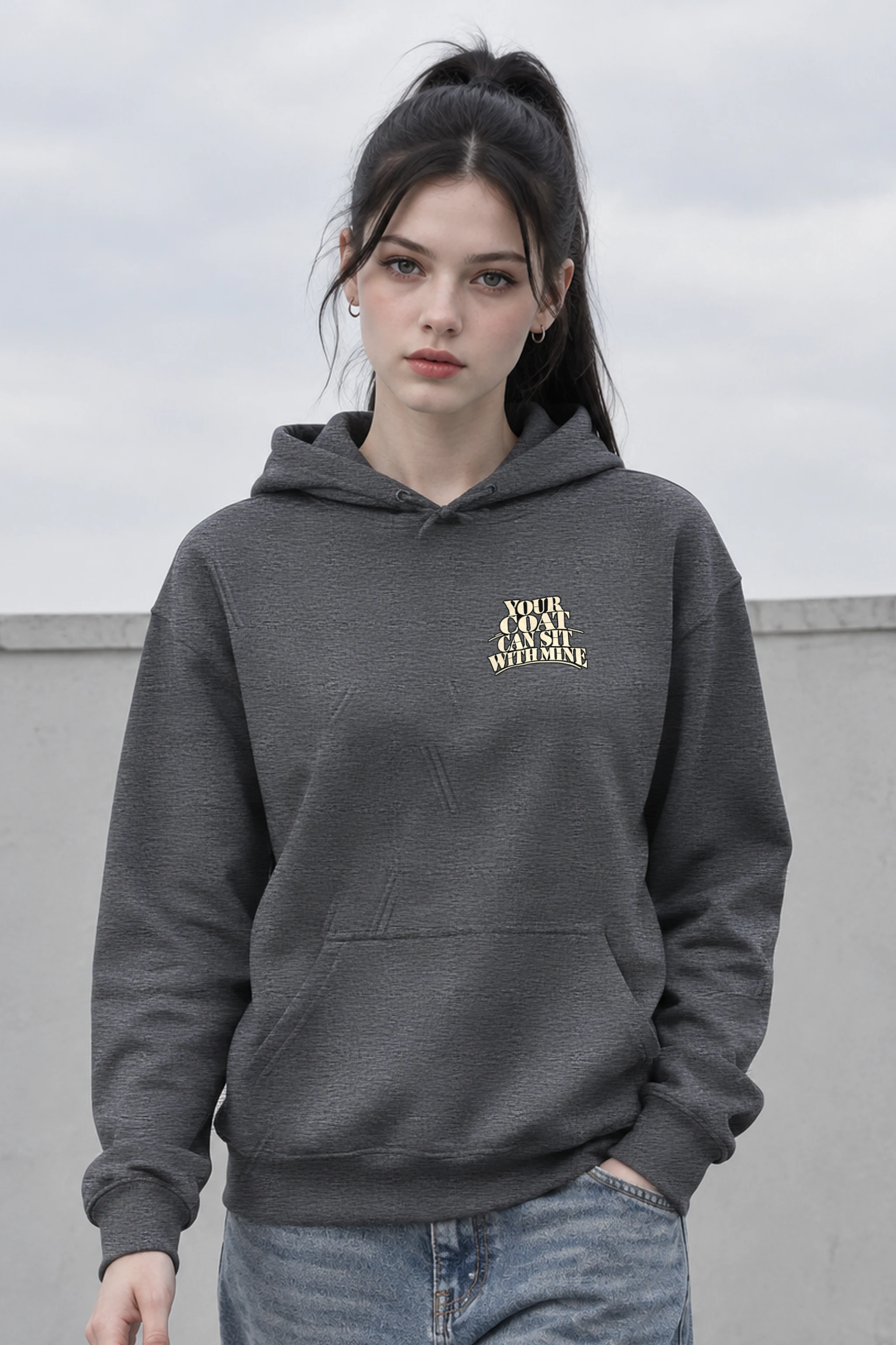 "Your Coat With Mine" 1 Pullover Hoodie