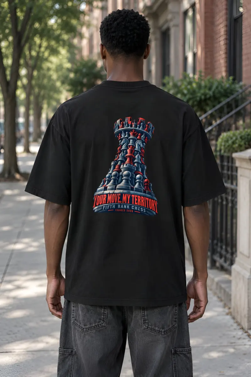 "Your Move, My Territory" Unisex Oversized Heavyweight Crewneck T-Shirt
