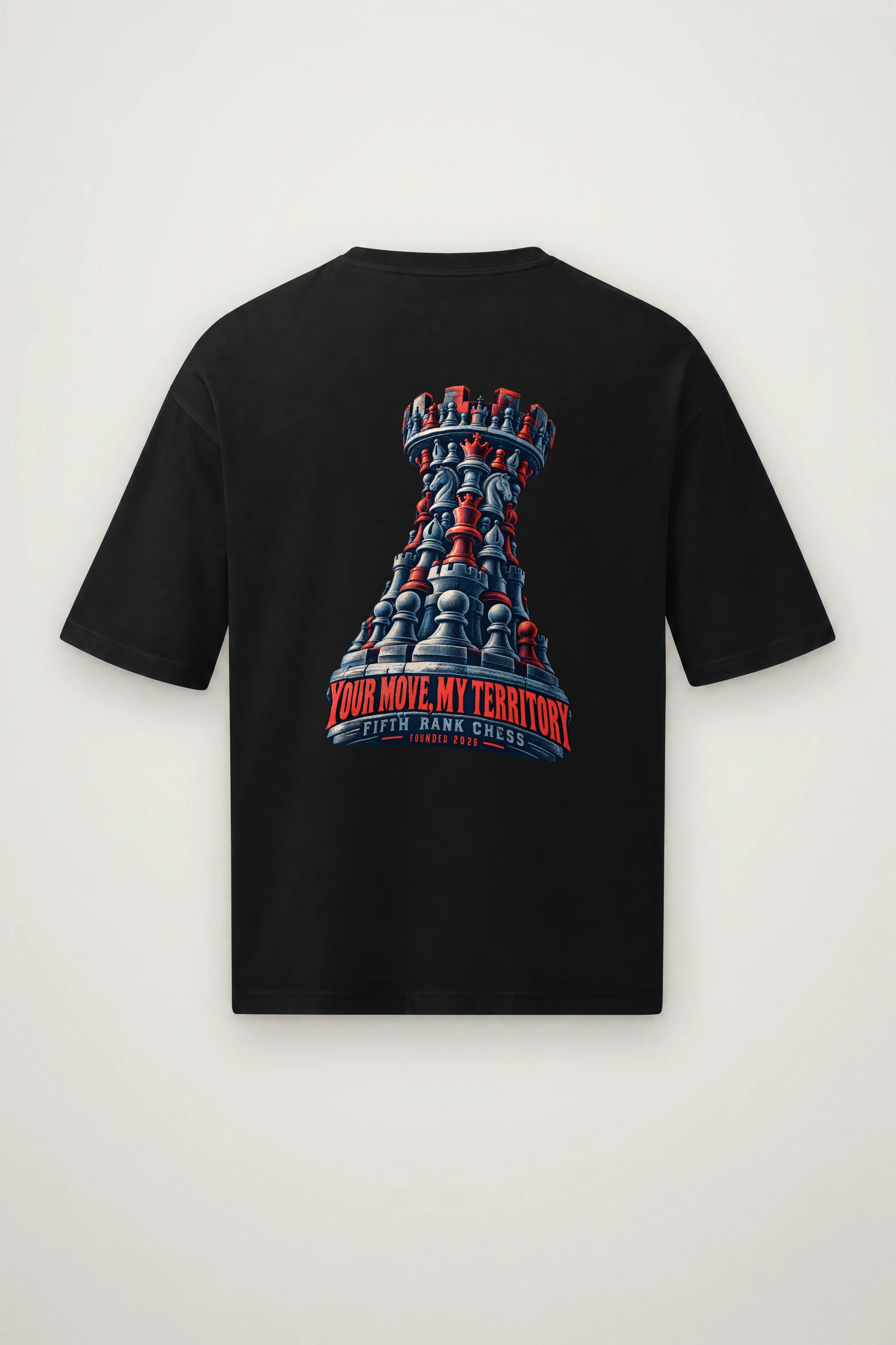 "Your Move, My Territory" Men's Oversized Heavyweight Crewneck T-Shirt