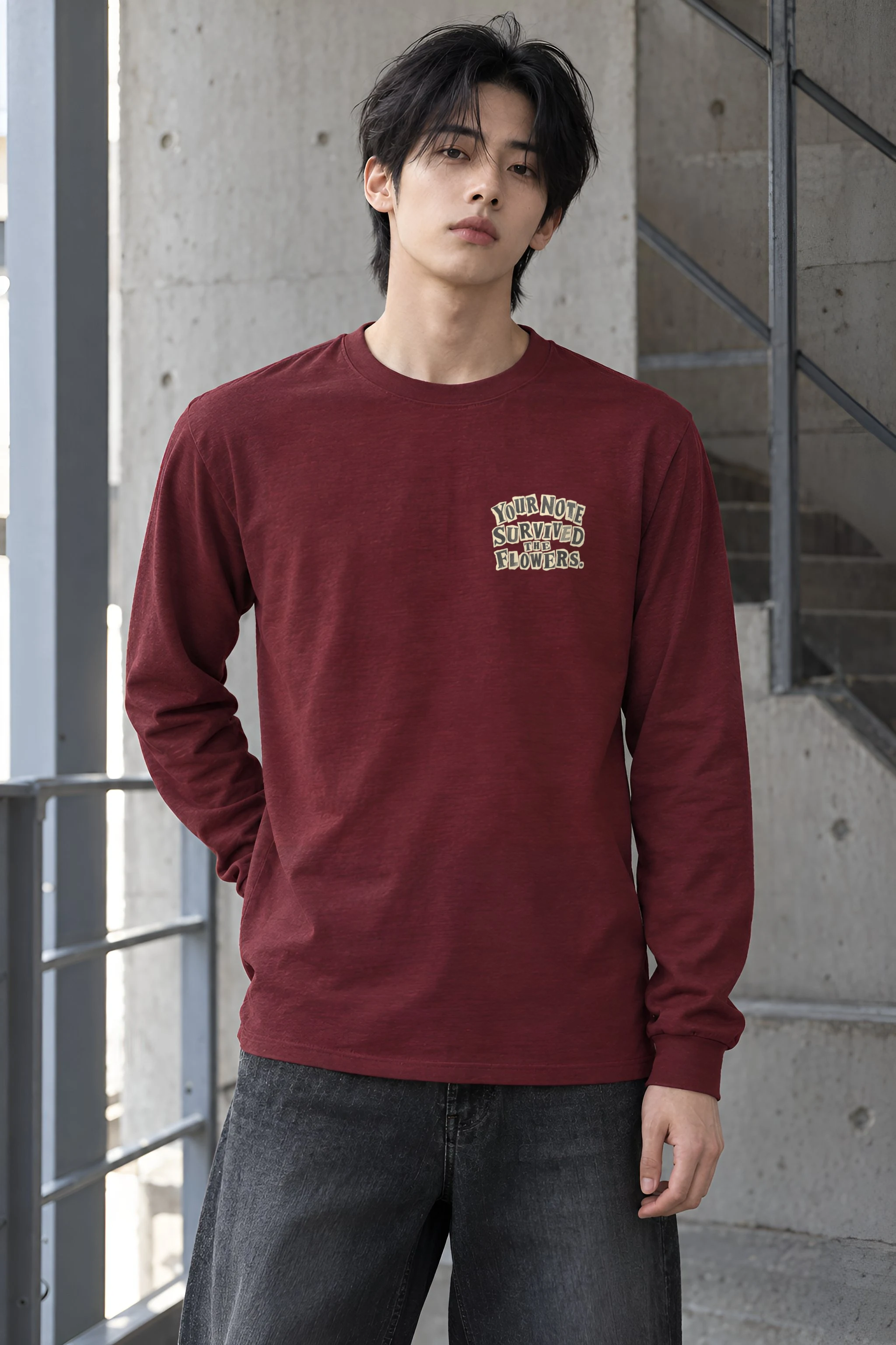"Your Note Survived The Flowers" Unisex Longsleeve T-shirt