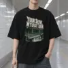 "Your Serve. My Last Train." Men's Oversized Heavyweight Crewneck T-Shirt